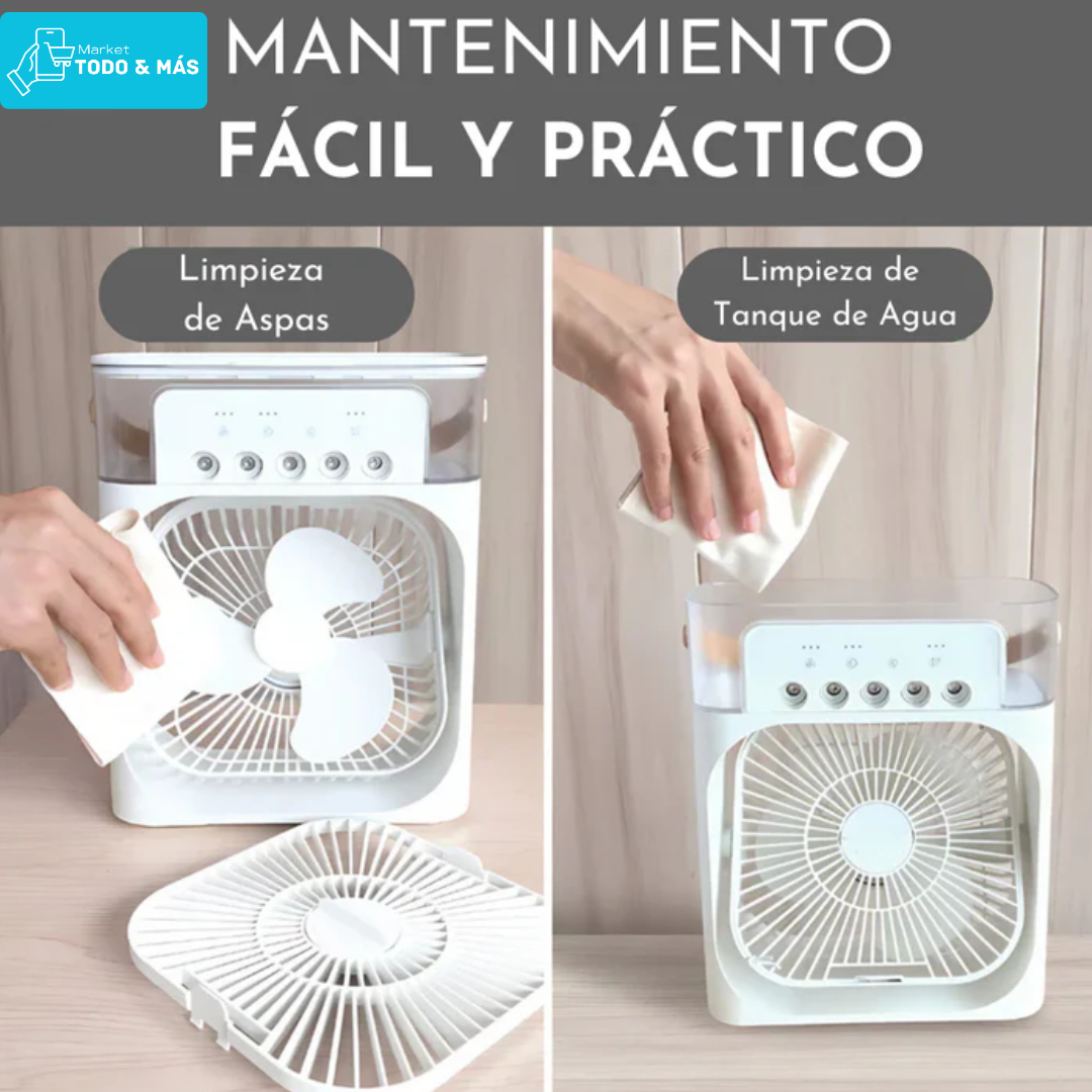 VENTILADOR PORTÁTIL CON HUMIDIFICADOR AIRE FRÍO