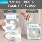 VENTILADOR PORTÁTIL CON HUMIDIFICADOR AIRE FRÍO