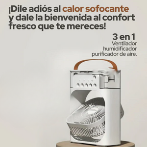 VENTILADOR PORTÁTIL CON HUMIDIFICADOR AIRE FRÍO